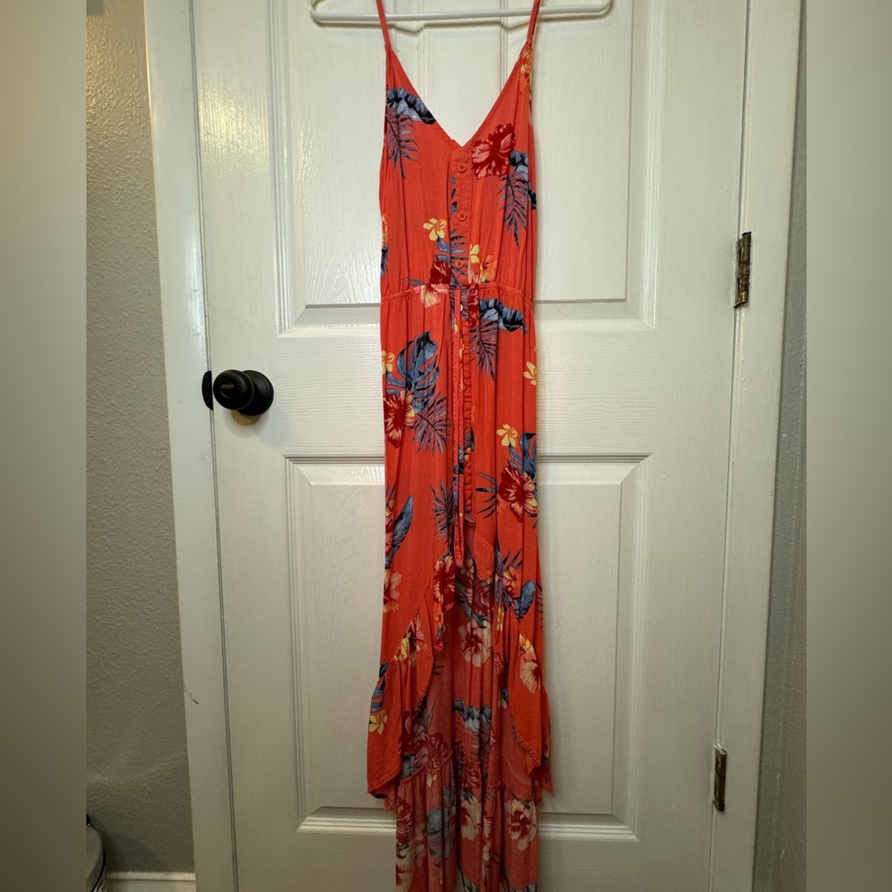Floral mid length high/low dress